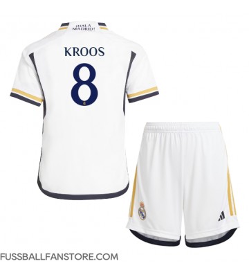 Real Madrid Toni Kroos #8 Replik Heimtrikot Kinder 2023-24 Kurzarm (+ Kurze Hosen)